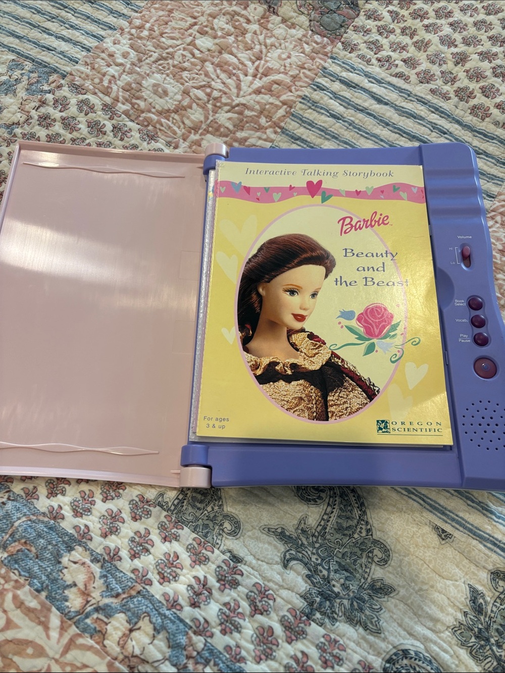 90s Barbie talking storybook and 3 books